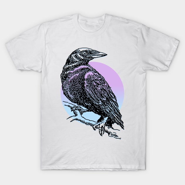 Crow Bird T-Shirt by cecatto1994